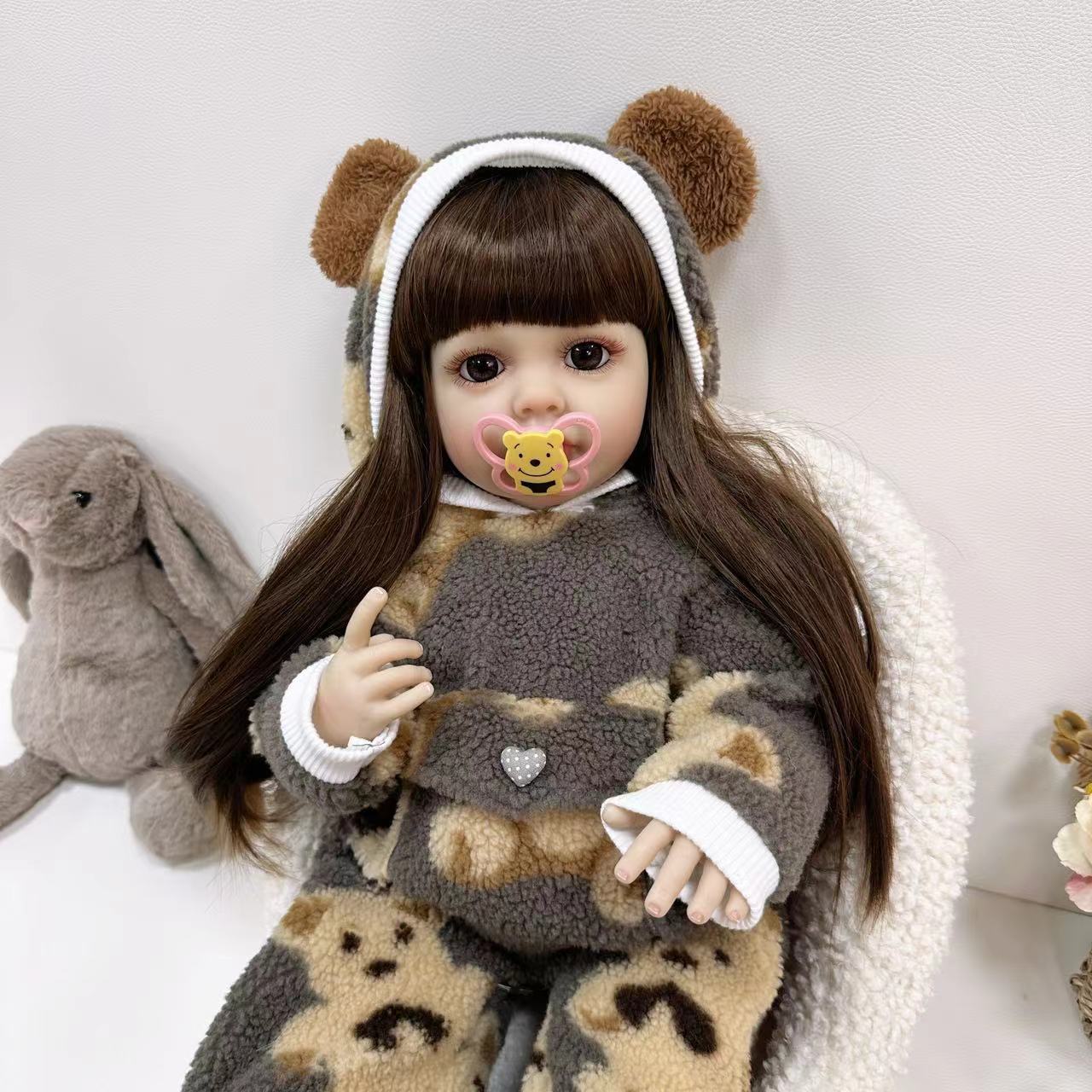 Baby Products For Newborn - コケラ 55cm リアルなシリコン製新生児リボーンドール 22インチ 可愛いビニール製人形 本物そっくりの柔らかい感触の子供用おもちゃ人形