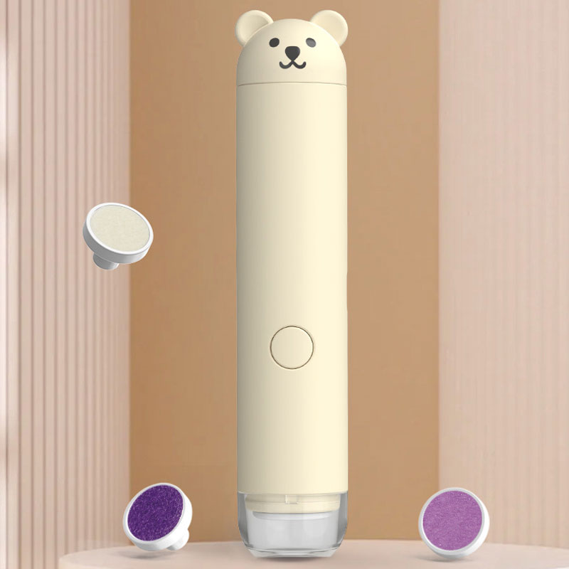 Baby Nail Trimmer Electric - リトルベア電動ネイルグラインダー、赤ちゃん用電動マニキュアリムーバー、アンチスクラッチ、ポータブル爪切り、爪トリミング