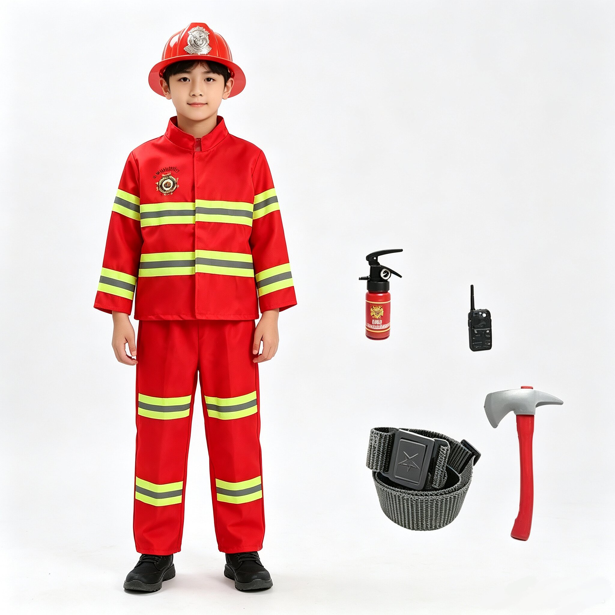 Baby Products Korea - ハロウィンコスプレ子供消防士制服子供サム消防士役割作業服スーツ少年少女パフォーマンスパーティーコスチューム Coslao