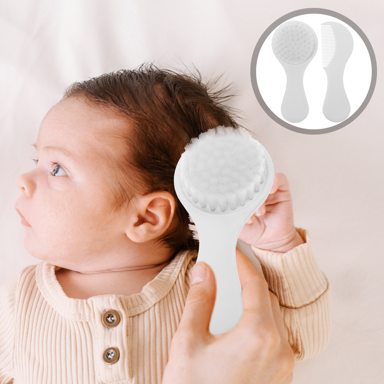 Baby Products Must Have - ベビーヘアブラシ2個セット 新生児必需品 グルーミングキット 男の子用製品