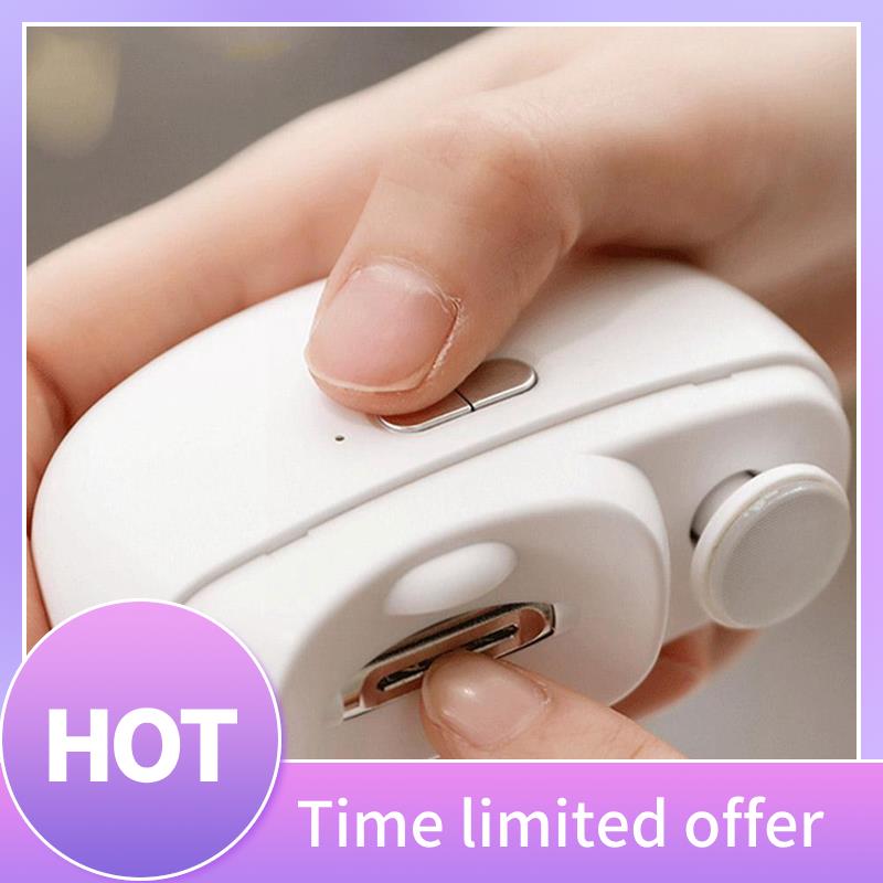 Baby Nail Trimmer Electric - B69C 2-in-1 電動爪切り多機能ネイルマシンネイルトリマー自動爪切り照明ベビー大人 Durabl