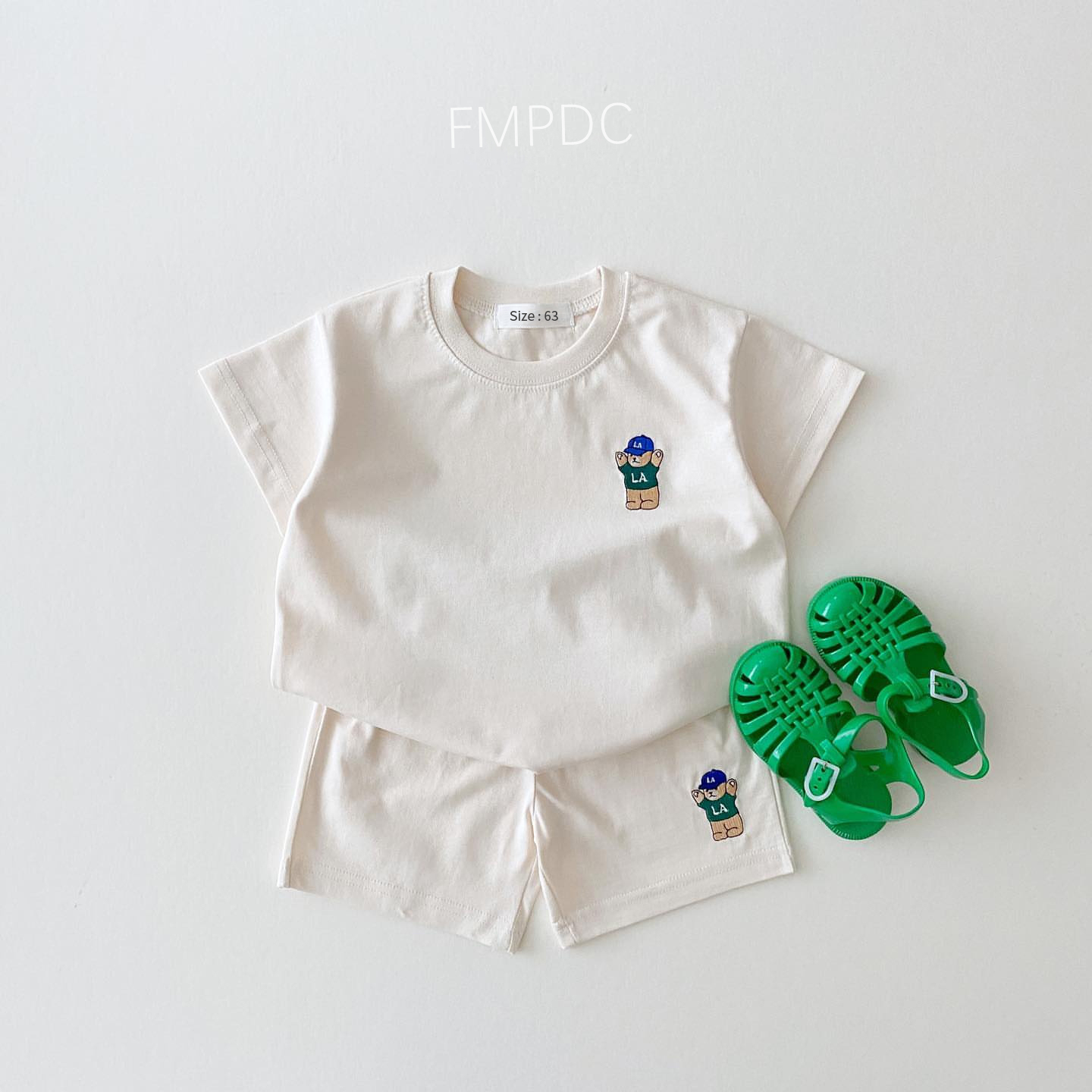 男の子と女の子のための韓国の夏服,2ピース,刺embroid - Baby Products Korea のレビューと価格