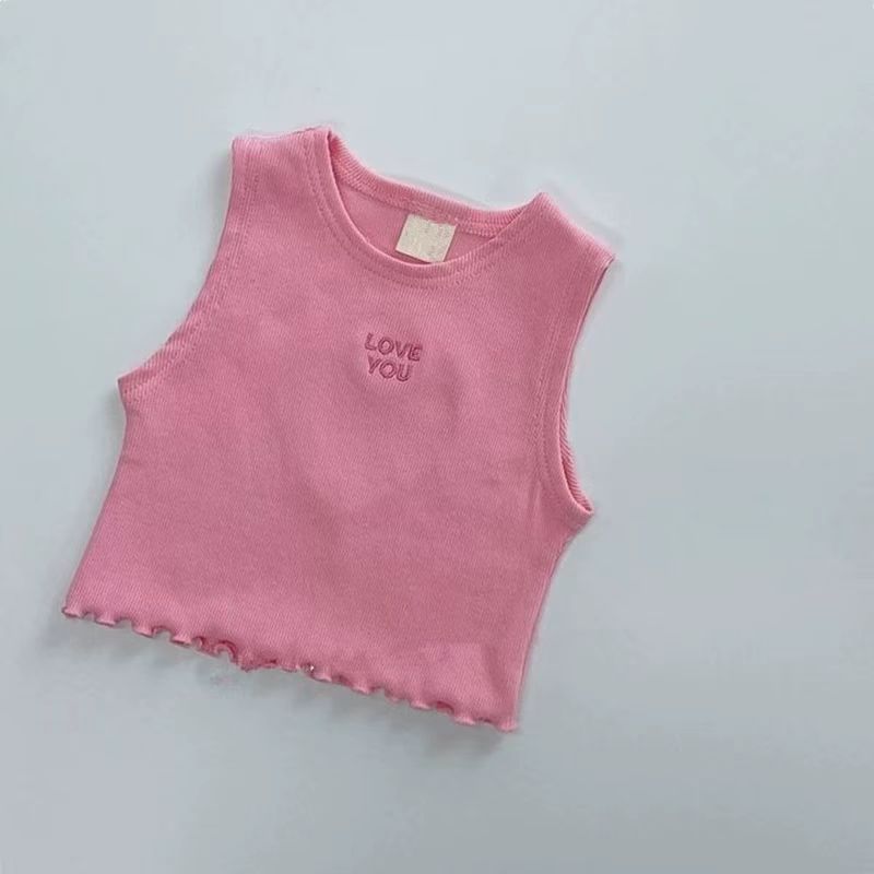 韓国夏子供服女の赤ちゃんベストかわいい中空ハートピンクブルー - Baby Products Korea のレビューと価格
