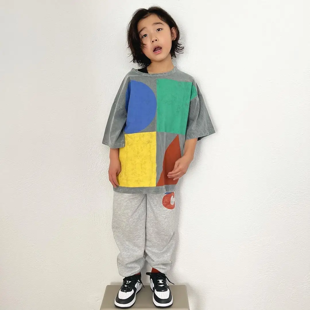 韓国スタイルキッズTシャツ夏カジュアル漫画レタープリント半袖 - Baby Products Korea のレビューと価格