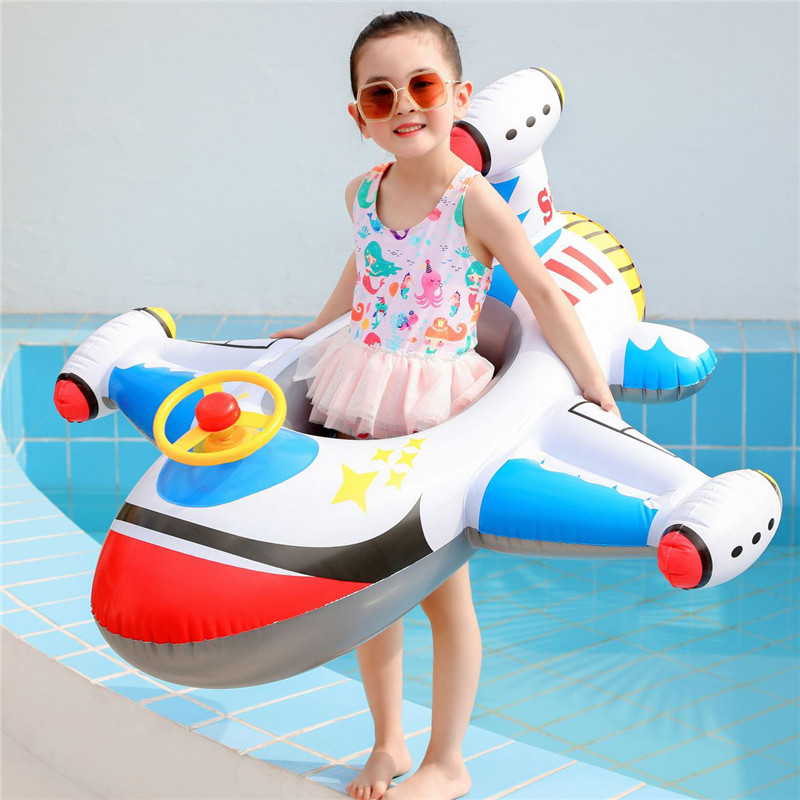 ベビー水泳サークル飛行機フロートプール水泳リングインフレータ - Baby Products For Summer のレビューと価格
