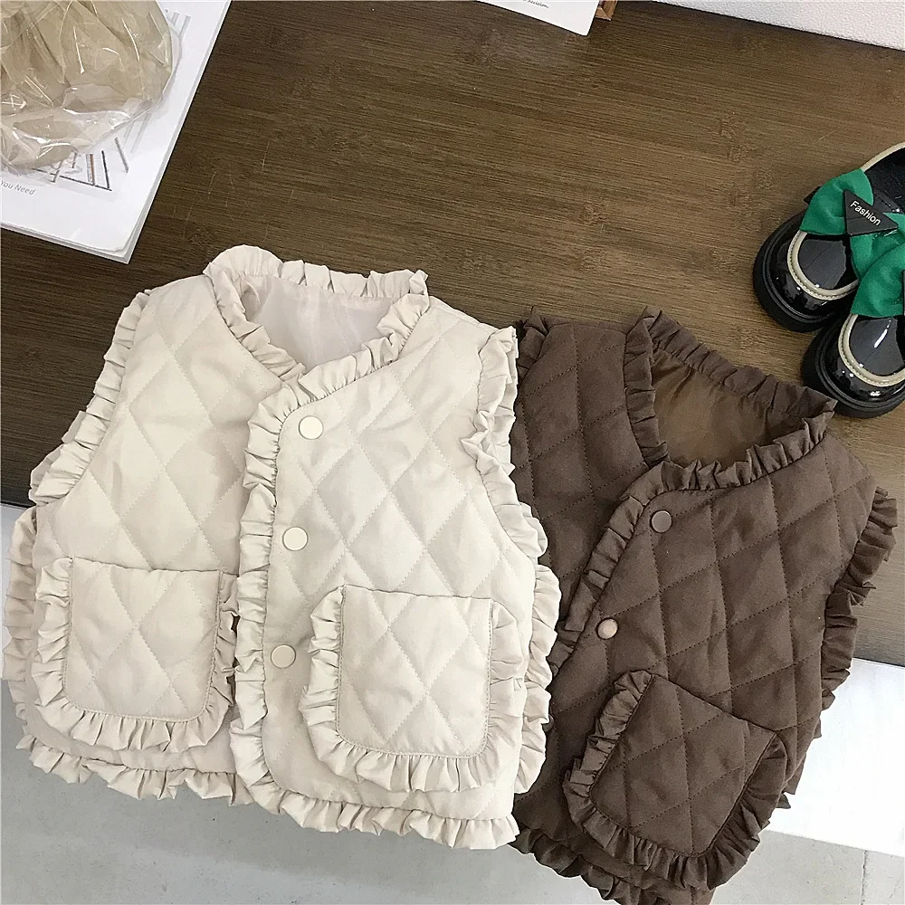 子供用の単色コットンベスト,韓国風のルーズコート,シンプルな - Baby Products Korea のレビューと価格
