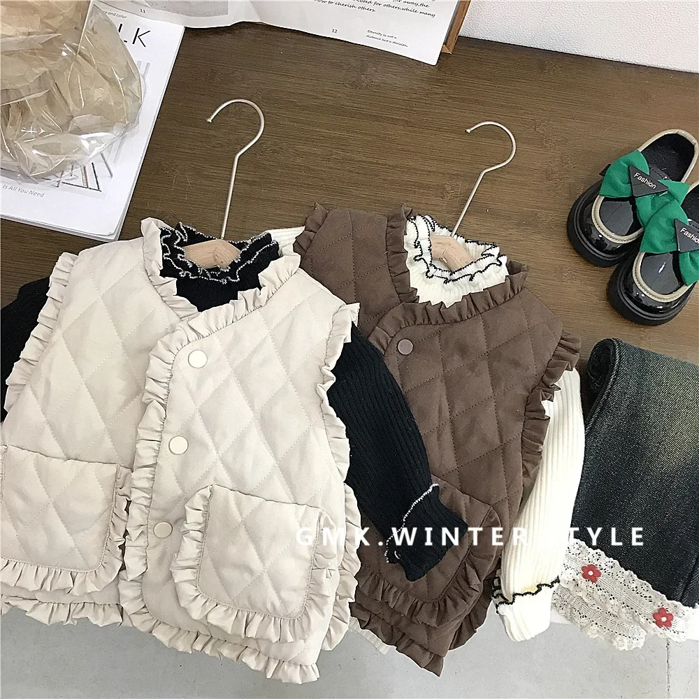 子供用の単色コットンベスト,韓国風のルーズコート,シンプルな - Baby Products Korea のレビューと価格