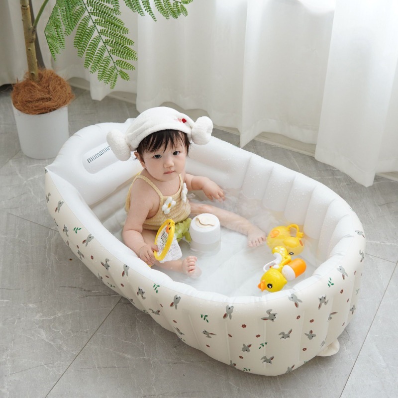 1PC 漫画インフレータブル浴槽子供のためのポータブルベビー - Baby Products For Newborn のレビューと価格