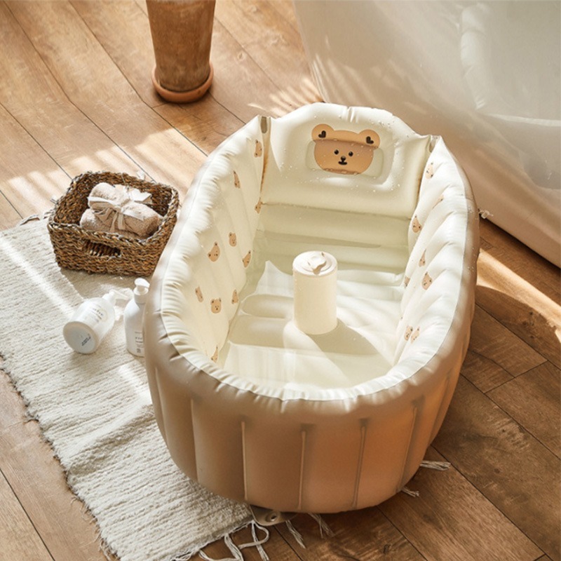 1PC 漫画インフレータブル浴槽子供のためのポータブルベビー - Baby Products For Newborn のレビューと価格