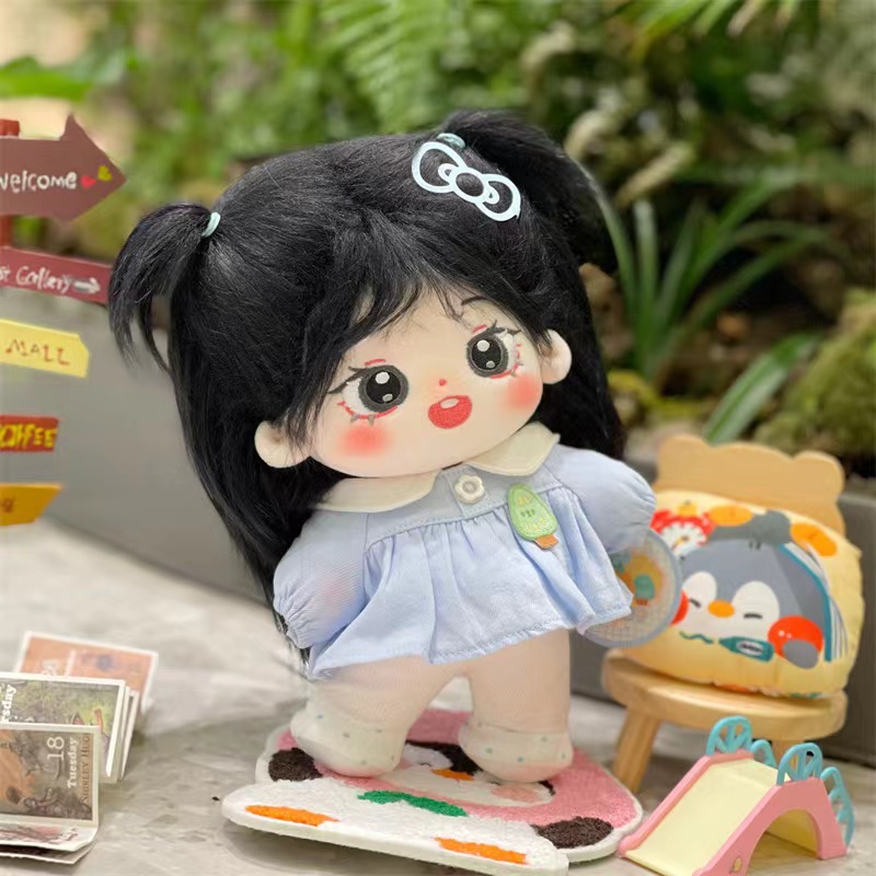 長い髪の黒いぬいぐるみ,人形のアクセサリー,20cm - Baby Products Korea のレビューと価格