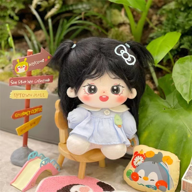 長い髪の黒いぬいぐるみ,人形のアクセサリー,20cm - Baby Products Korea のレビューと価格