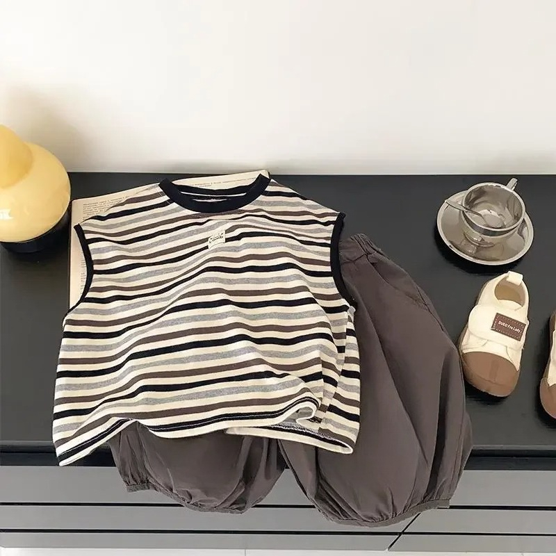 子供用の通気性のある幼児服セット,男の子と女の子用のベスト, - Baby Products Korea のレビューと価格
