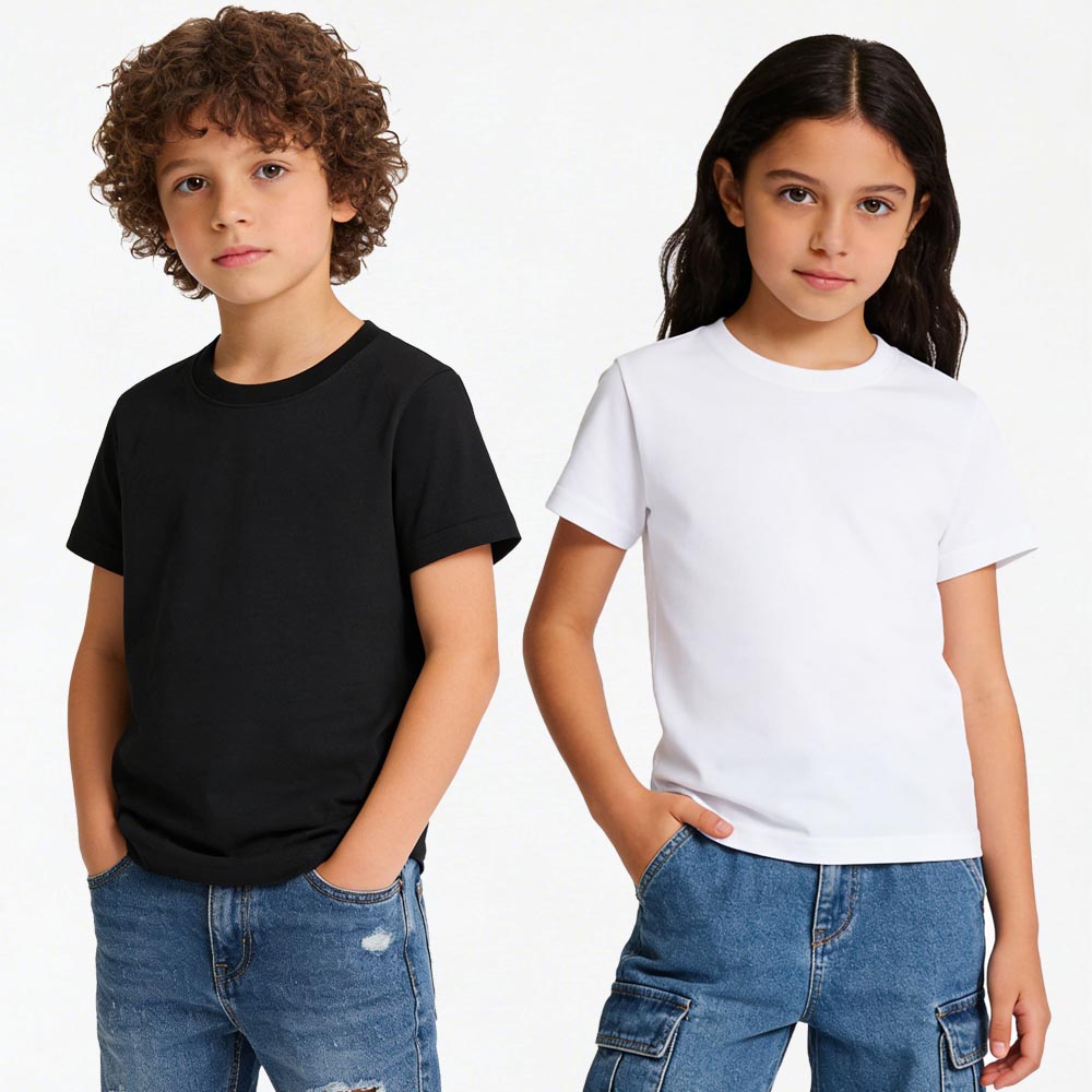 1歳から14歳までの男の子用Tシャツ、無地の綿素材、ティーン - Baby Products Korea のレビューと価格