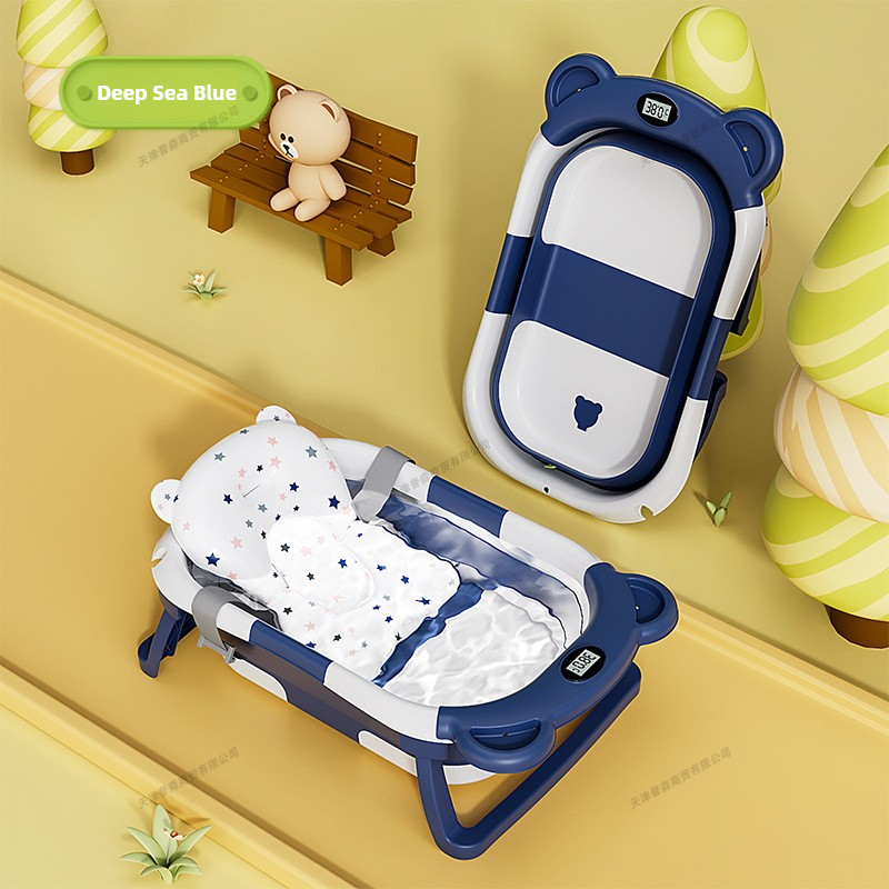 折りたたみ式ベビーバスインテリジェント温度表示新生児用浴槽ク - Baby Products For Newborn のレビューと価格